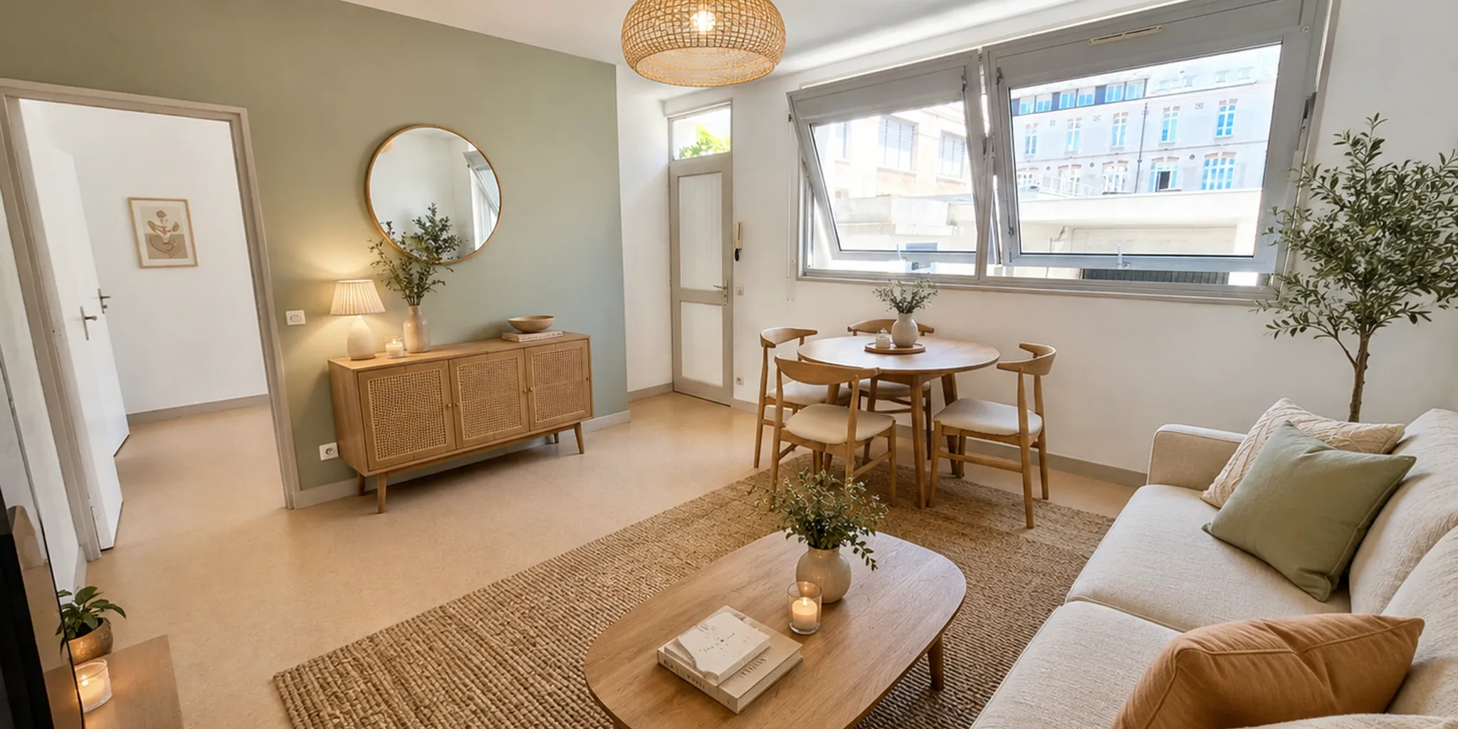 exemple aménagement pièce à vivre Appartement T2 de 40 m2 env. à proximité de la Place Jean-Jaurès à vendre sur Tours Centre | Vente 37
