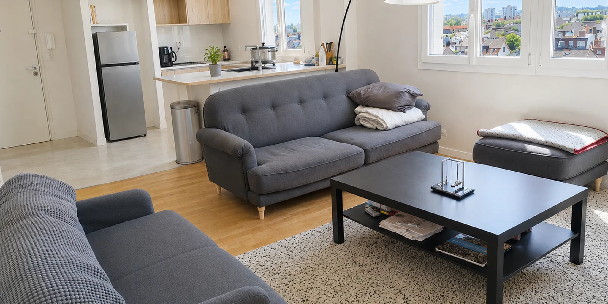 Aménagement pièce à vivre Appartement Type 3 de 60 m2 | Tours Centre à proximité de l'Avenue de Grammont | Vente 37