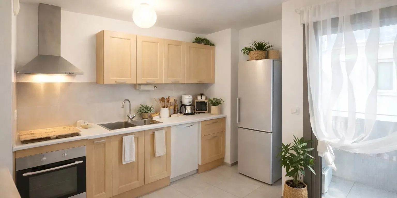 ambiance cuisine appartement Type 3 de 70 m2 à vendre sur Tours-Nord | Vente 37