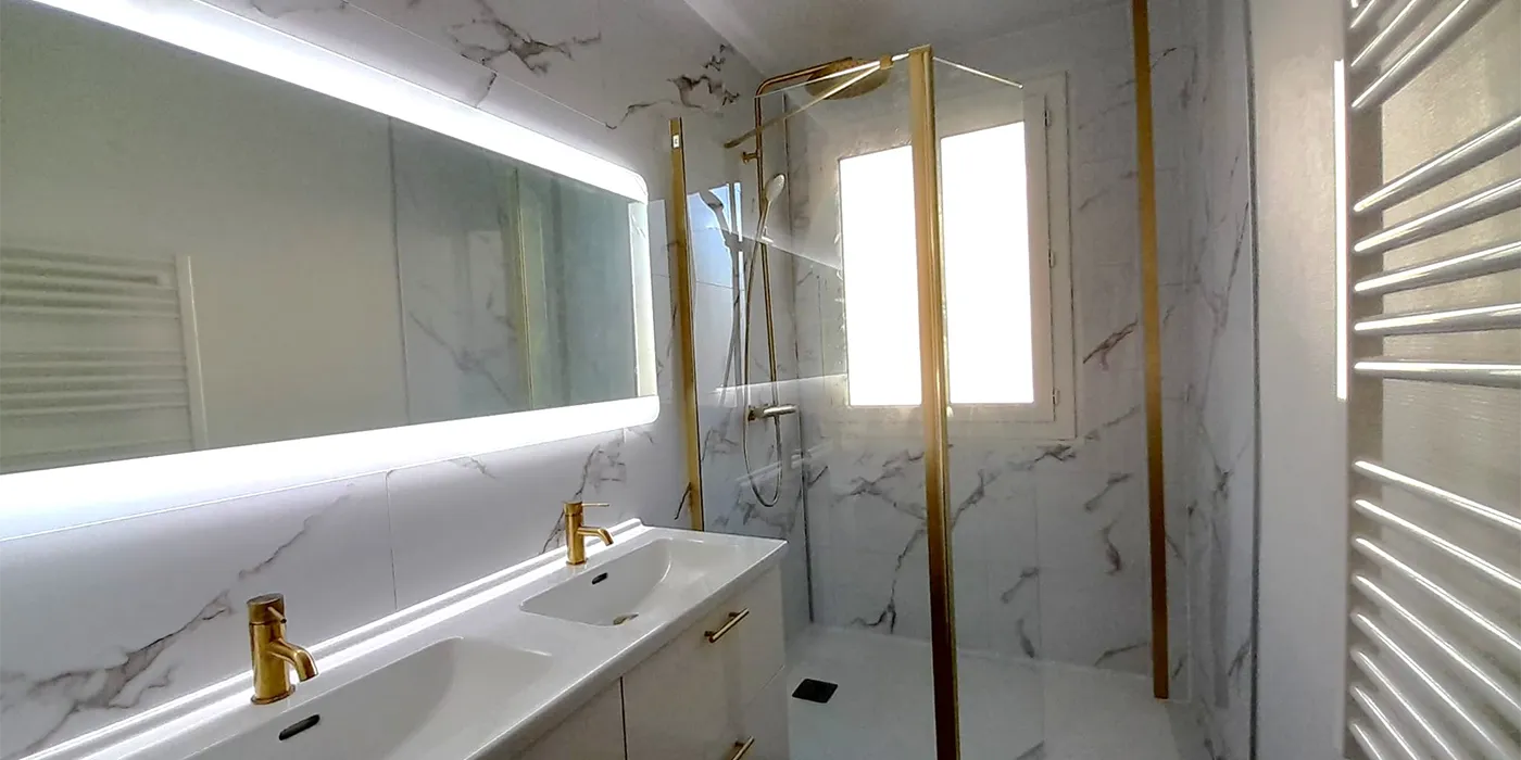 vue salle de douche appartement Type 3 de 65 m2 proche IUT à vendre sur Tours-Nord | Vente 37