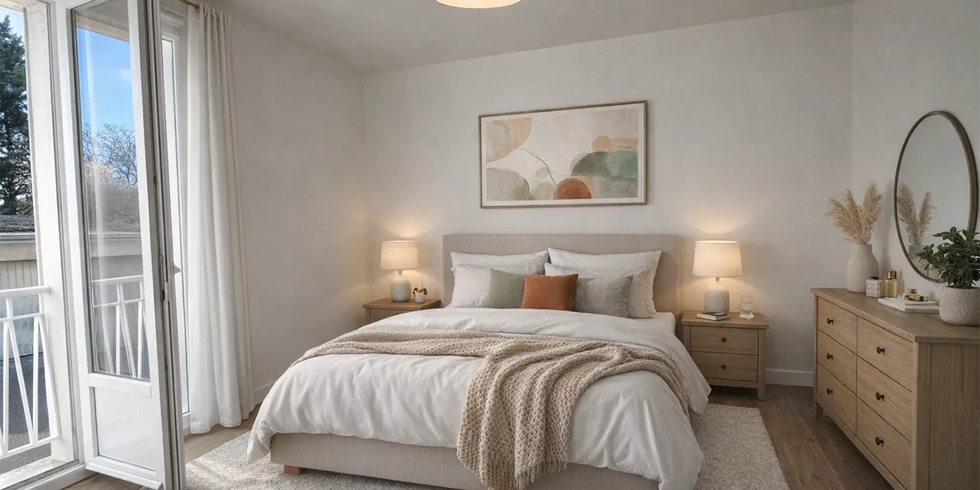 ambiance chambre appartement Type 3 de 65 m2 proche IUT à vendre sur Tours-Nord | Vente 37