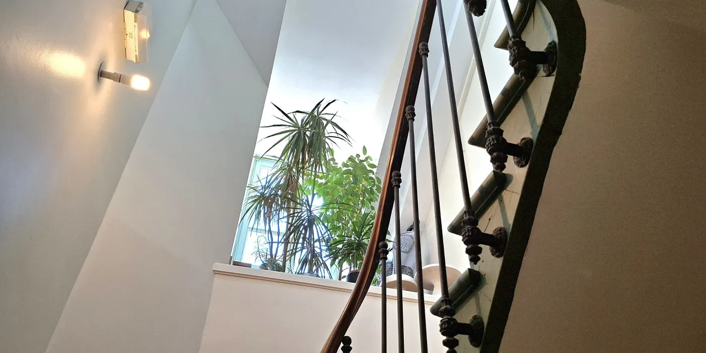 Vue escalier avec jardin d'hiver Immeuble de 360 m2 avec 4 appartements dont 3 loués à vendre ou pour investir sur Tours Centre, Quartier Avenue de Grammont  | Vente 37