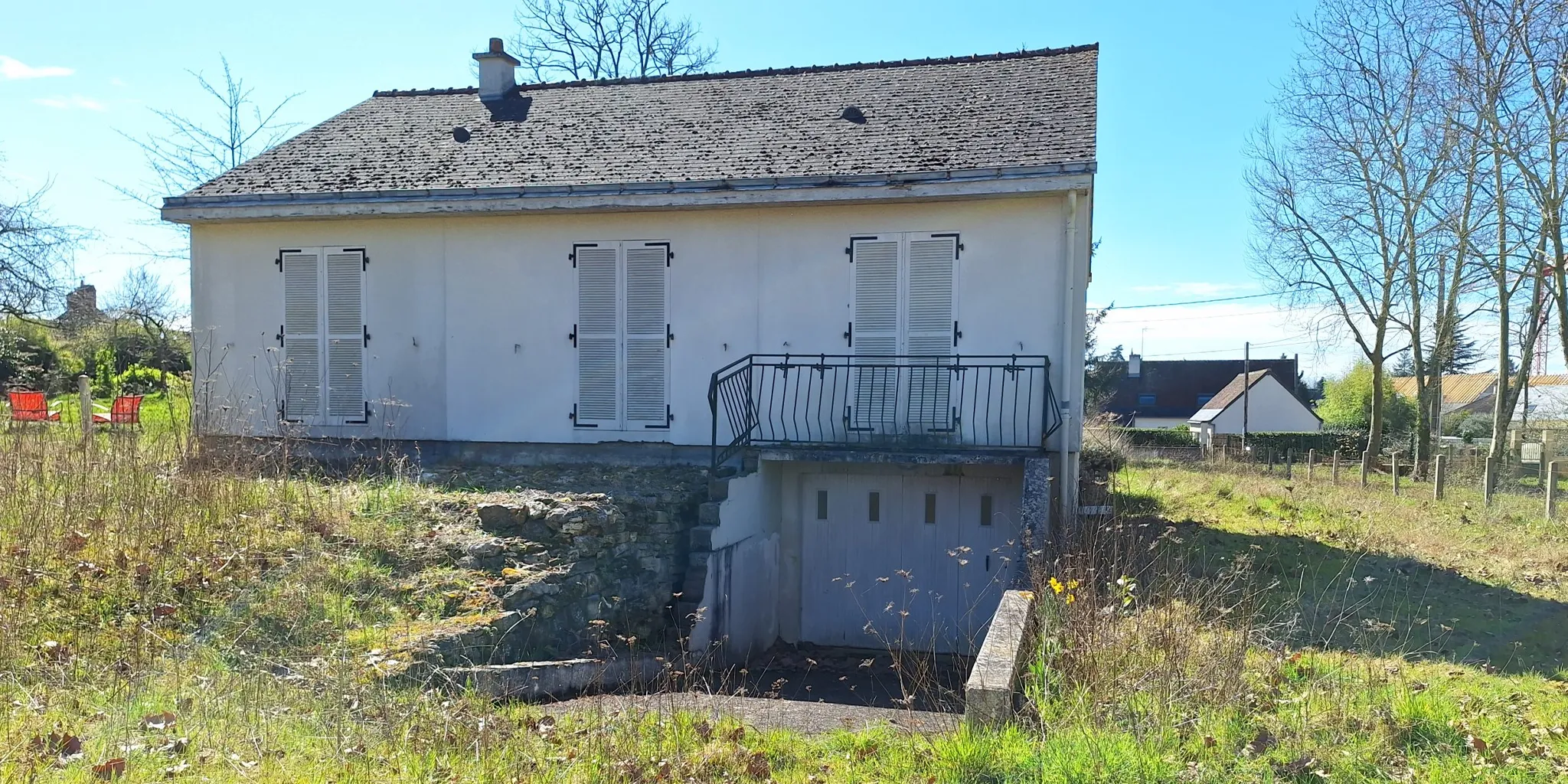 Vue facade arrière Maison avec sous-sol de 75 m2 env. à vendre sur Mettray | Vente 37
