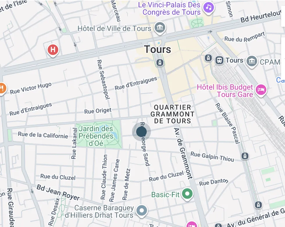 localisation Maison de 135 m2 avec jardin et 3 chambres à vendre sur Tours Centre  | Vente 37