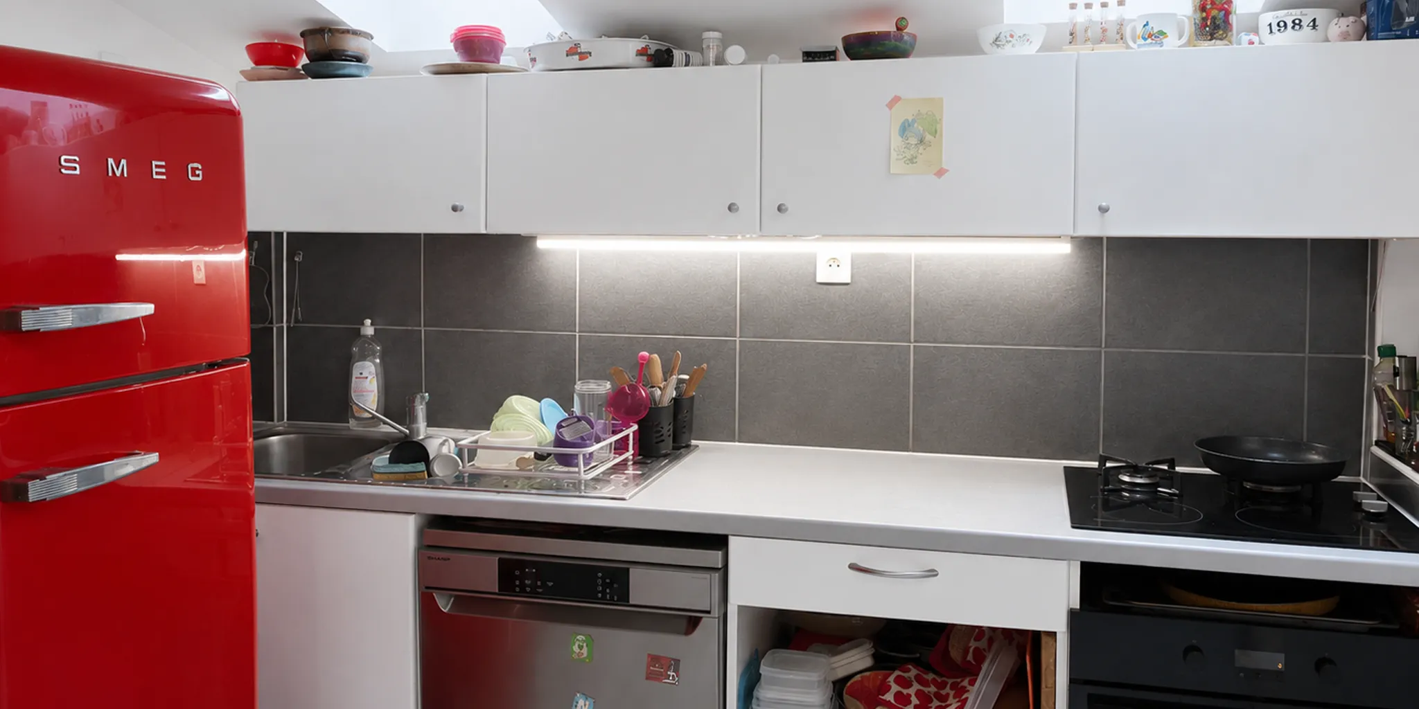 Vue cuisine équipée Maison de ville de 90 m2 au calme dans chemin privé à vendre dans Quartier Grammont sur Tours Centre | Vente 37