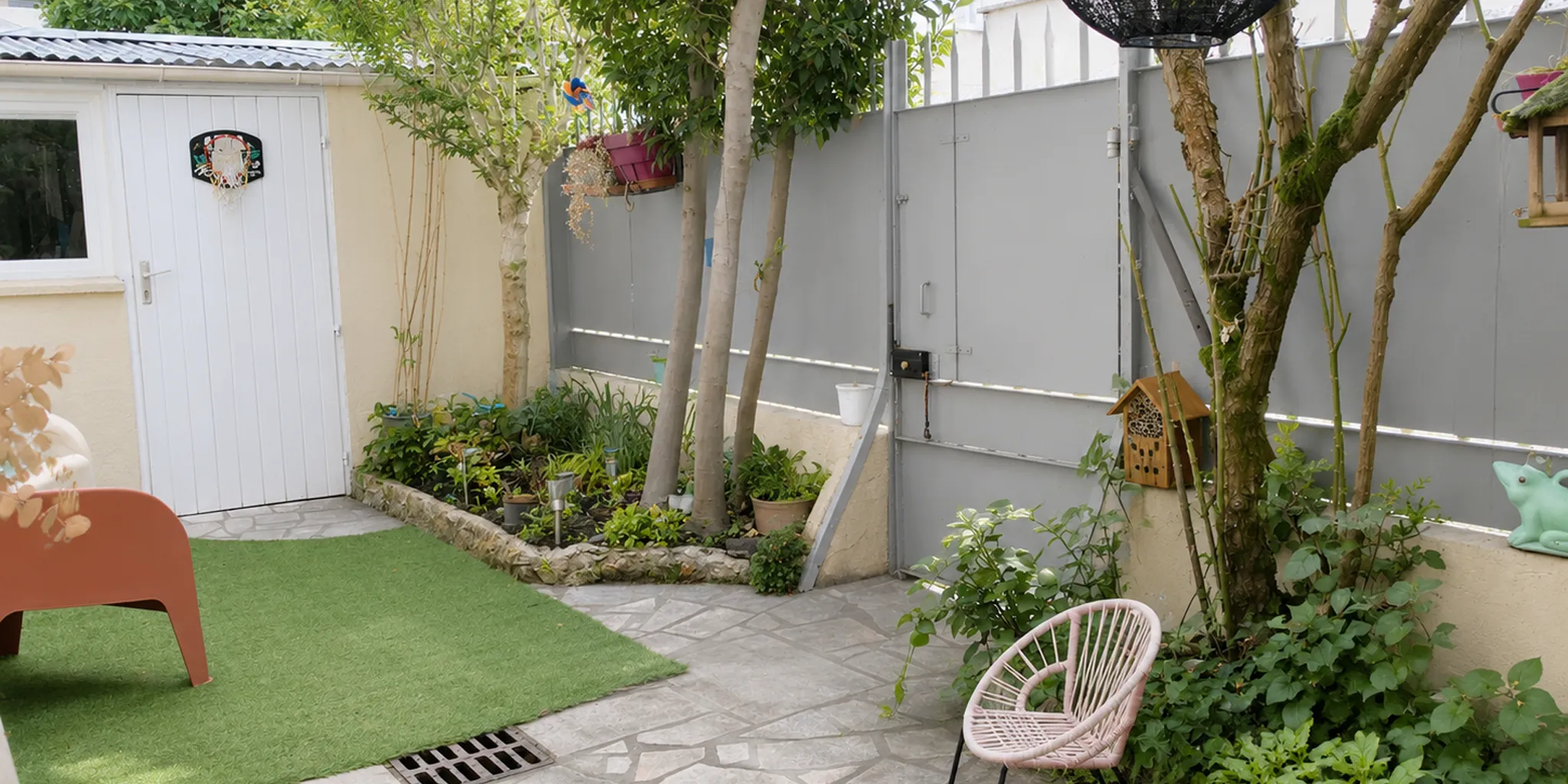 Vue cour / jardin Maison de ville de 90 m2 au calme dans chemin privé à vendre dans Quartier Grammont sur Tours Centre | Vente 37