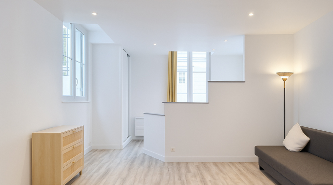vue pièce principale studio hyper centre de Tours à vendre  | Vente 37 .fr