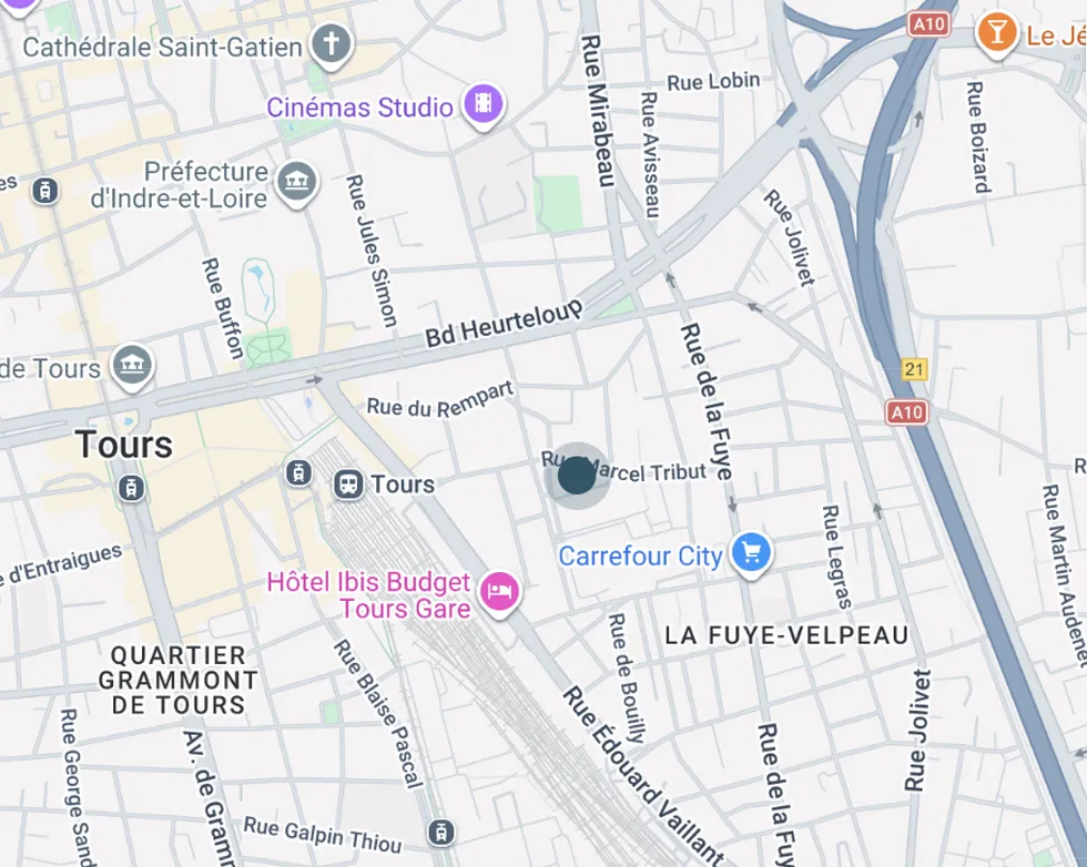 localisation Appartement T2 de 60 m2 à vendre sur Tours Centre dans Résidences Services pour Seniors | Vente 37