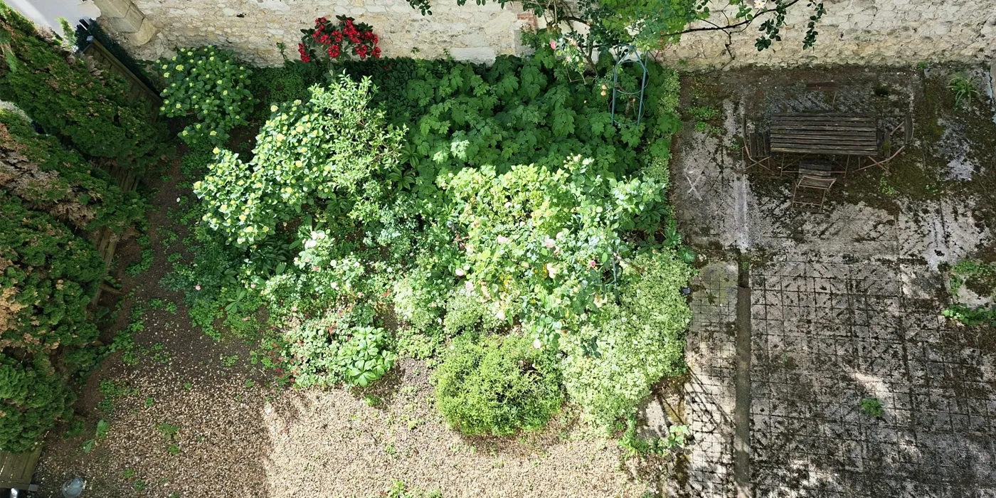 Vue jardin intérieur Immeuble de 360 m2 avec 4 appartements dont 3 loués à vendre ou pour investir sur Tours Centre, Quartier Avenue de Grammont  | Vente 37
