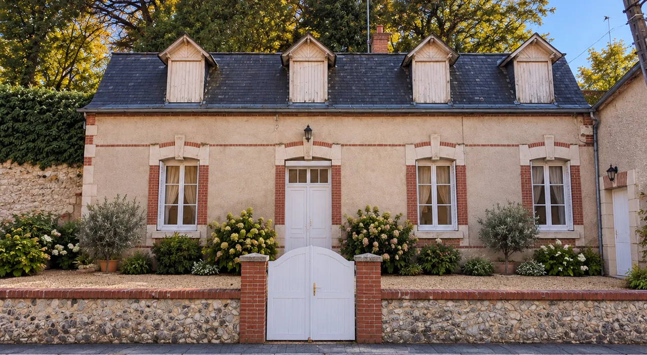 Vue projetée facade avant Maison vigneronne de 125 m2 sur Vouvray avec 2 chambres et caves à vendre sur Vouvray  | Vente 37
