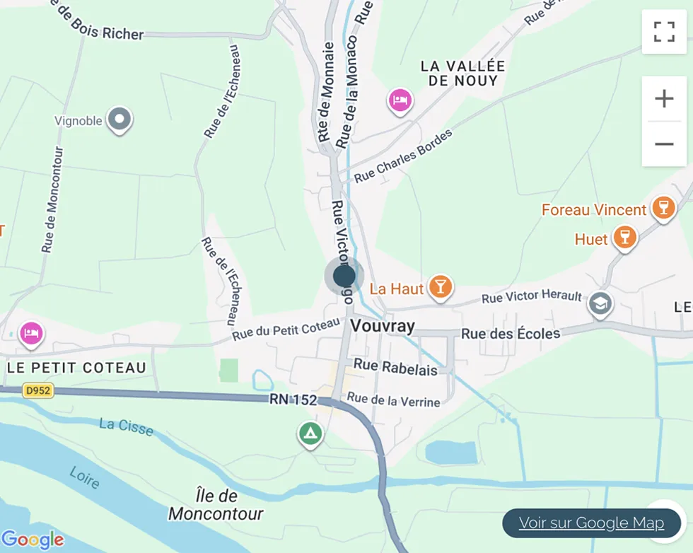 localisation Maison vigneronne de 125 m2 sur Vouvray avec 2 chambres et caves à vendre sur Vouvray  | Vente 37