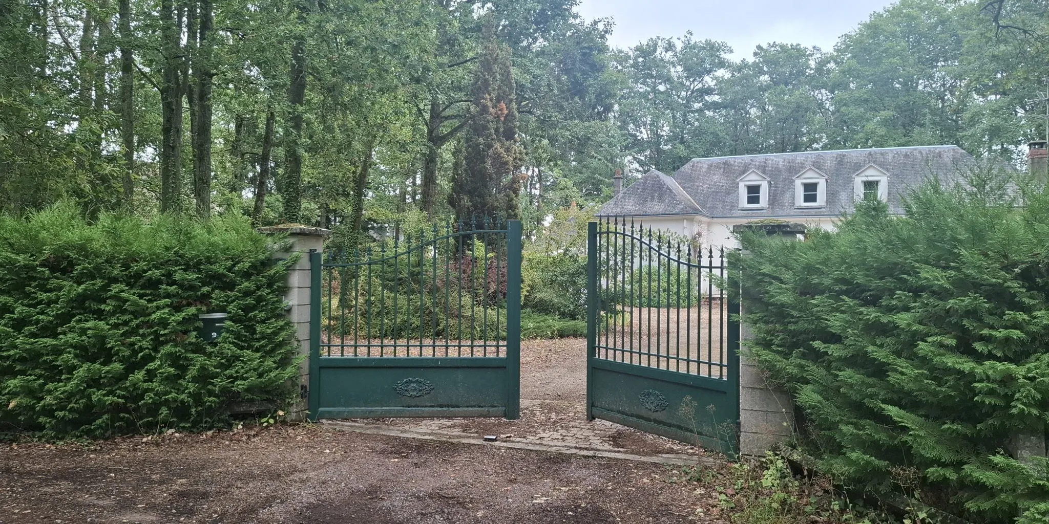 Entrée avec portail Terrain de 6500 m2 env avec parc boisé pour construction maison à vendre sur chambray-lès-tours | Vente 37