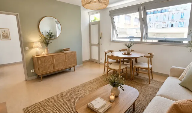 Exemple aménagement pièce principale Appartement Type 2 de 35 m2 env. avec cour intérieure à vendre sur Tours Centre à proximité de la Place Jean Jaurès | VENTE37.FR