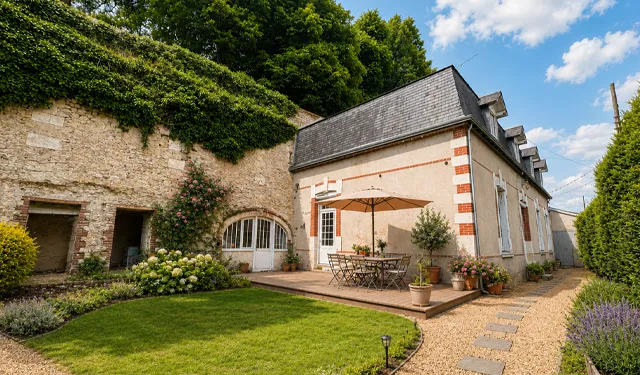 Vue maison vigneronne à fort potentiel de 125 m2 à vendre sur Vouvray pour résidence principale ou pour investir | Vente 37.fr