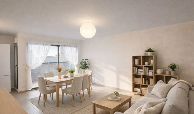 Vue aménagée pièce à vivre dans appartement Type 3 de 70 m2 à vendre sur Tours-Nord pour résidence principale ou investisseur | Vente 37.fr